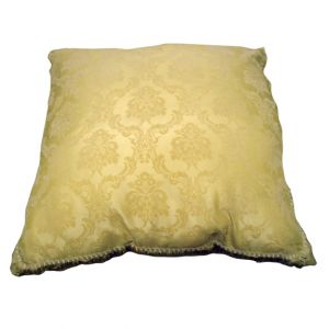 Square Cream Damask Pillow