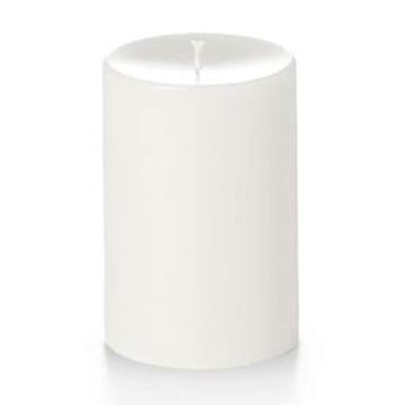 Unscented White Pillar Candles 4in x 6in