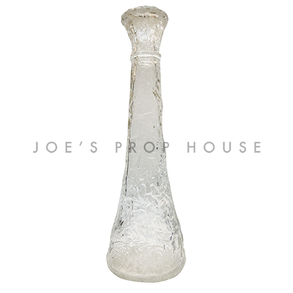 Vintage Tapered Clear Glass Bud Vase H9in