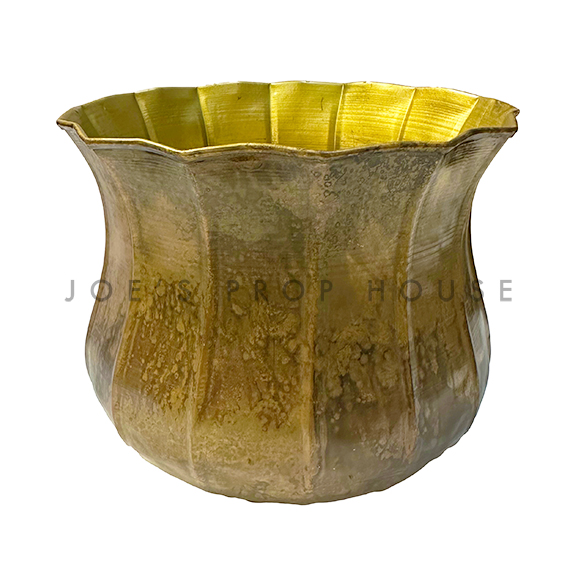 Aged Brass Bulb Planter MEDIUM