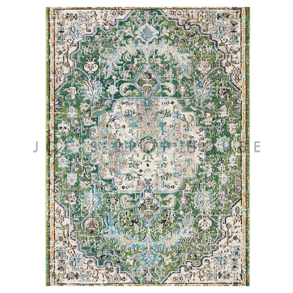 Brodey Oriental Rug Green W5ft x L7.5ft