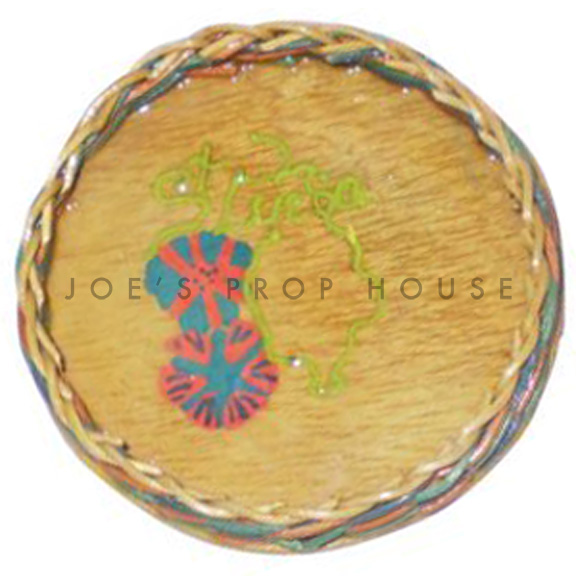 St Lucia Round Wood Serving Tray