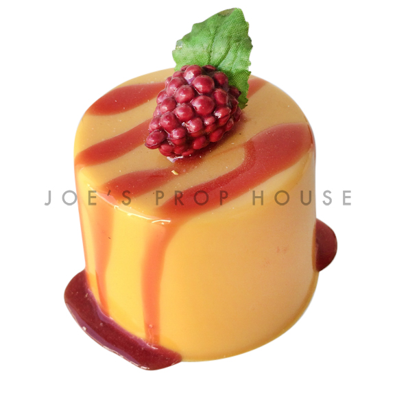 Raspberry Coulis Custard Dessert